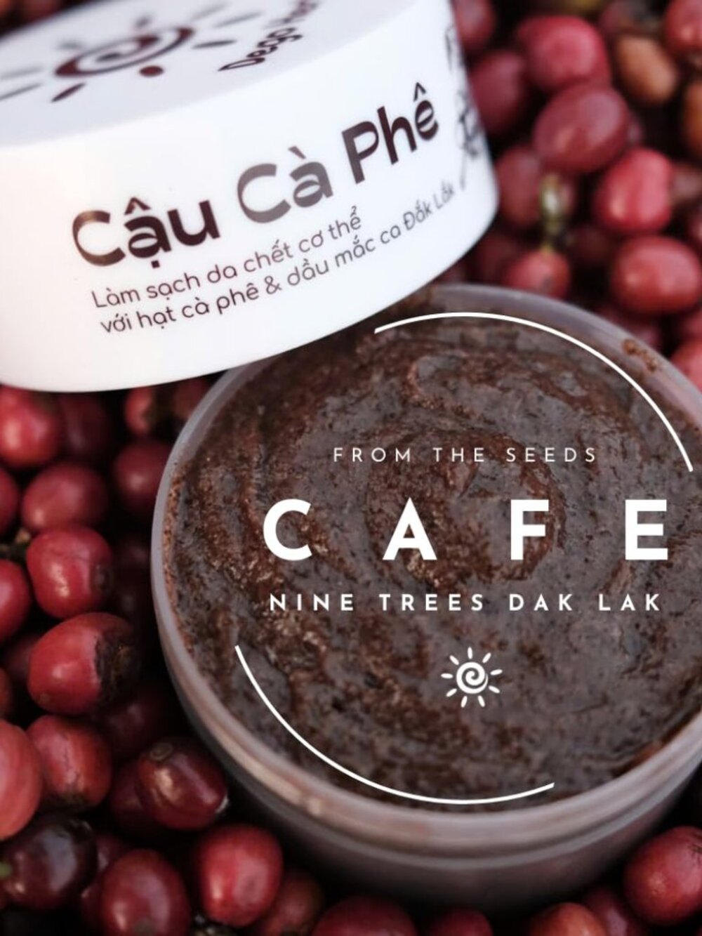 2 Dak Lak Ripe Coffee Body Scrub W/Macadamia Oil Exfoliating Moisturizing 8.8oz